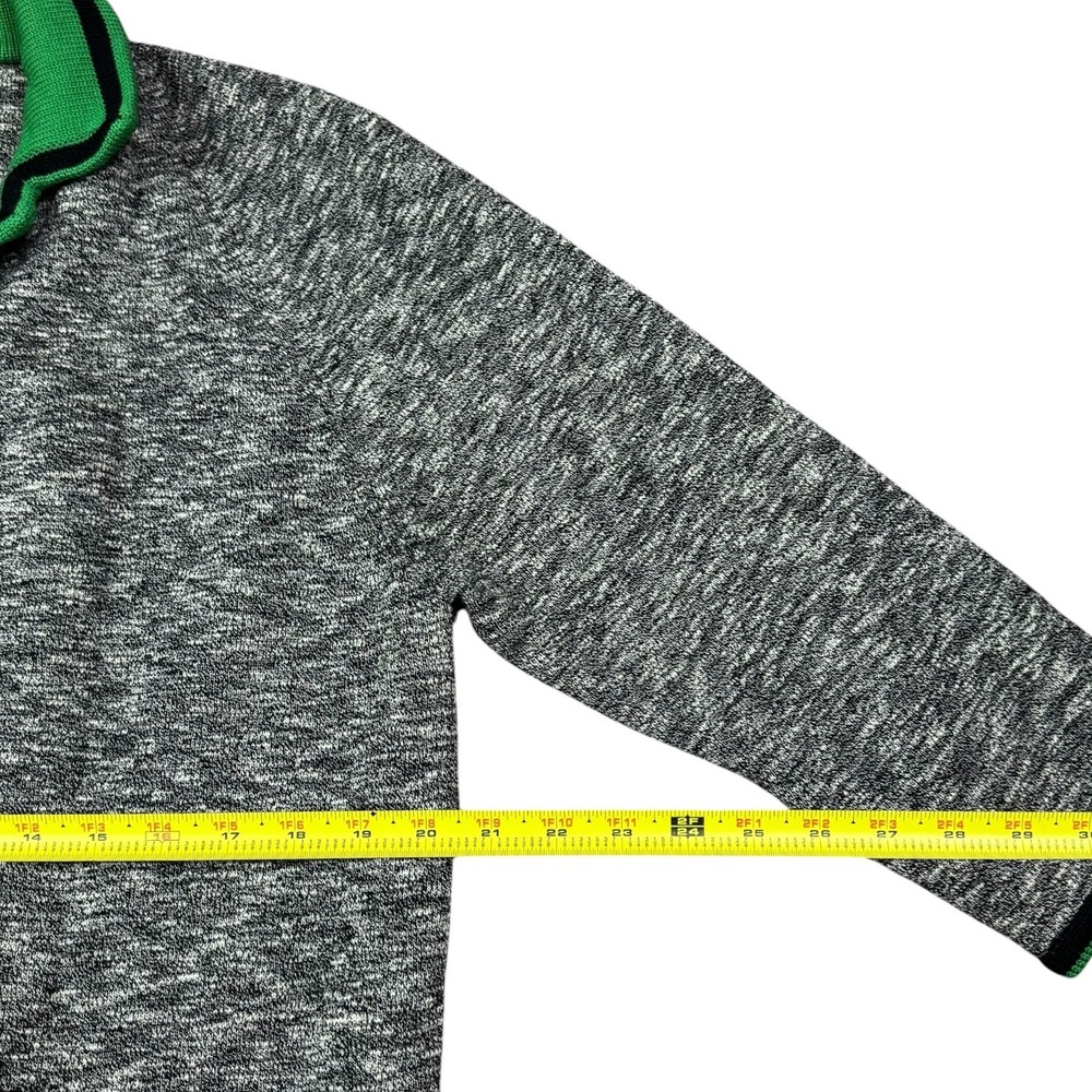 True Vintage Jordan Marsh Co Gray/Green Open Face Sweater Women's L FLAWS - Picture 7 of 9